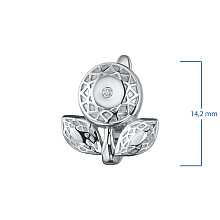 Серьги из серебра с бриллиантом