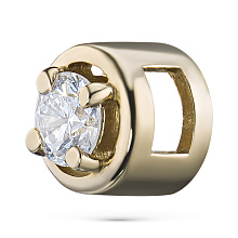 Классическая подвеска из желтого золота с бриллиантом