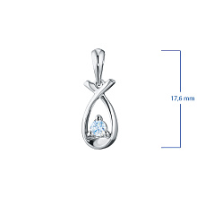 Подвеска из серебра с бриллиантом