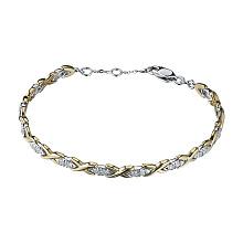 Браслет из комбинированного золота c бриллиантами