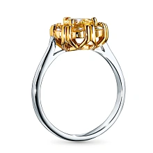 Кольцо из комбинированного золота c бриллиантами