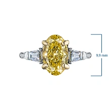 Кольцо из комбинированного золота c бриллиантами