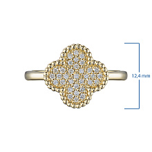 Кольцо из желтого золота c бриллиантами