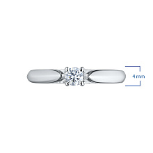 Помолвочное кольцо из белого золота с бриллиантом