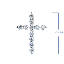 Подвеска из белого золота c бриллиантами