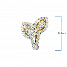 Серьги из желтого золота с бриллиантами (изготовление)