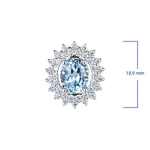 Серьги из белого золота с топазами и бриллиантами (изготовление)