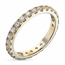 Кольцо из желтого золота с бриллиантами (изготовление)