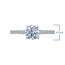 Кольцо из белого золота c бриллиантами