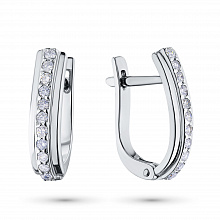 Серьги из белого золота с бриллиантами (изготовление)