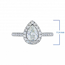 Кольцо из белого золота с бриллиантами (изготовление)