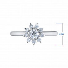 Кольцо из белого золота с бриллиантом (изготовление)