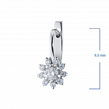 Серьги из белого золота с бриллиантами (изготовление)