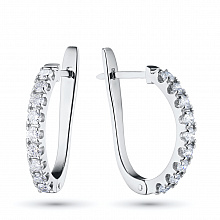 Серьги из белого золота с бриллиантами (изготовление)