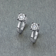 Серьги из белого золота с бриллиантами (изготовление)