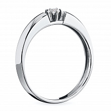 Кольцо из белого золота с бриллиантом (изготовление)