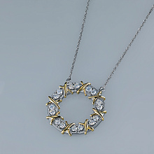 Колье из комбинированного золота с бриллиантами