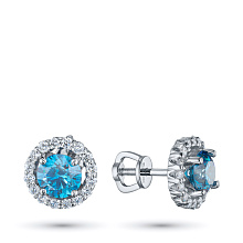 Пусеты из белого золота (изготовление) с бриллиантами