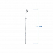 Пусеты из белого золота с бриллиантами (изготовление)