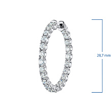 Серьги из белого золота (изготовление) с бриллиантом