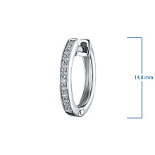 Серьги из серебра c бриллиантами