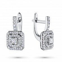 Серьги из белого золота с бриллиантами (изготовление)