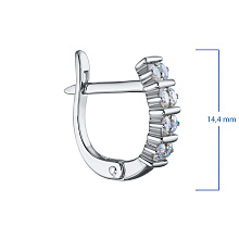 Серьги из серебра c бриллиантами выращенными