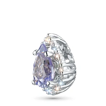 Подвеска из белого золота с танзанитом и бриллиантами