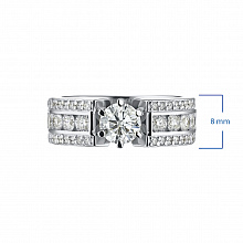 Кольцо из белого золота с бриллиантами (изготовление)