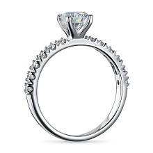 Кольцо из белого золота c бриллиантами