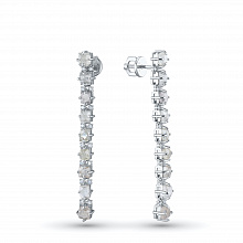 Пусеты из белого золота с бриллиантами (изготовление)