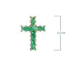 Подвеска из желтого золота с изумрудами и бриллиантами