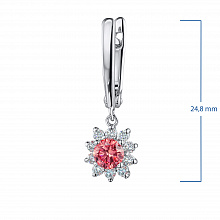 Серьги из белого золота (изготовление) с бриллиантом