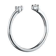 Кольцо из серебра c бриллиантами