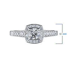 Кольцо из белого золота с бриллиантами