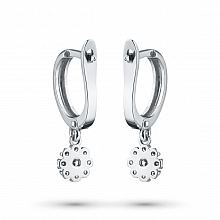 Серьги из белого золота с бриллиантами (изготовление)