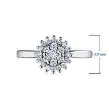 Кольцо из белого золота с бриллиантами (изготовление)