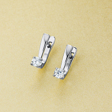 Серьги из белого золота с бриллиантами (изготовление)