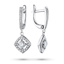 Серьги из белого золота (изготовление) с бриллиантом