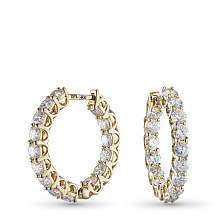 Серьги из желтого золота c бриллиантами