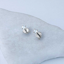 Пусеты из белого золота с бриллиантами (изготовление)