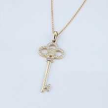 Подвеска из желтого золота (изготовление) с бриллиантами