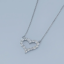 Колье из серебра c бриллиантами