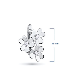 Серьги из белого золота с бриллиантами