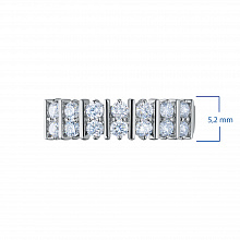 Классическое кольцо из белого золота c бриллиантами