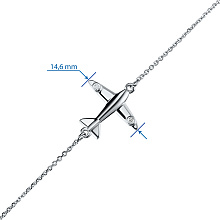 Браслет из серебра c бриллиантами