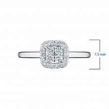 Кольцо из белого золота с бриллиантами (изготовление)