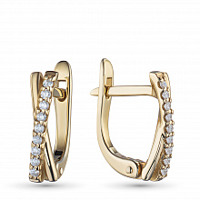 Серьги из красного золота с бриллиантами (изготовление)