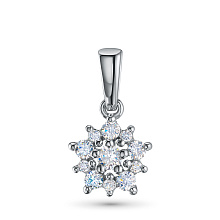 Подвеска из серебра c бриллиантами