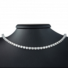 Колье из белого золота с бриллиантами (изготовление)